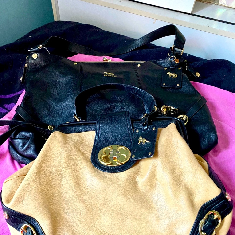 Emma Fox leather satchel handbag or crossbody 😍😍